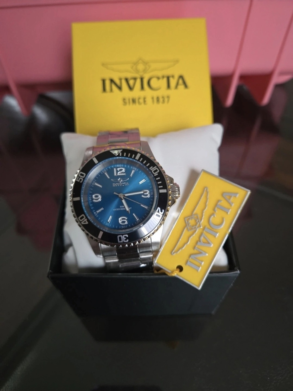 69726 Invicta Specialty Valerio Blue Dial and Black Bezel Men's Watch *warranty